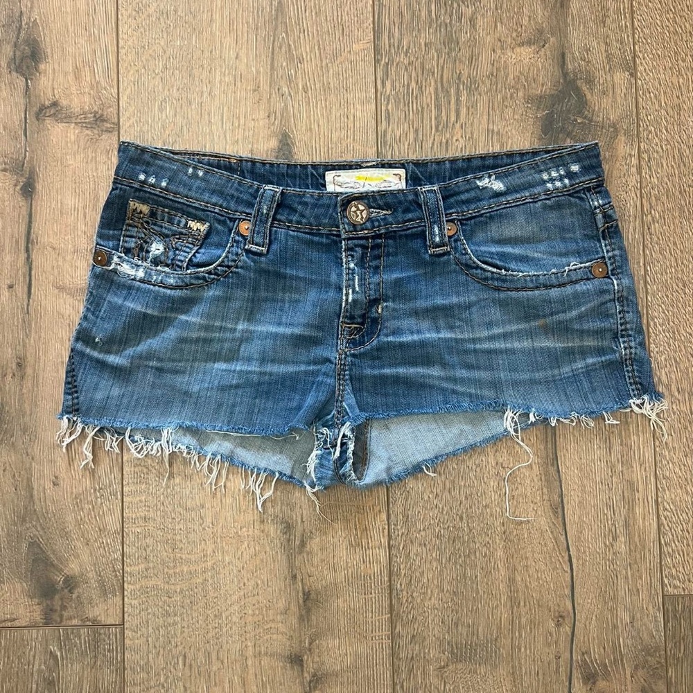 Big Star Distressed Blue Jean Shorts